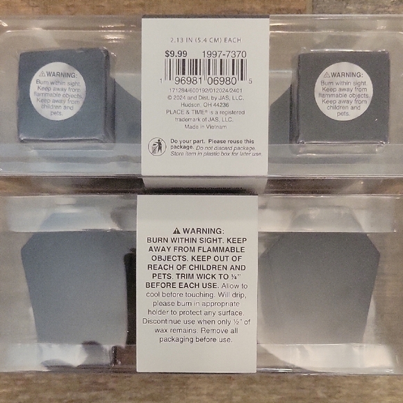 Place & Time Black Coffin Candles Set Of 6, 3 In Each Box NWT - Picture 7 of 7